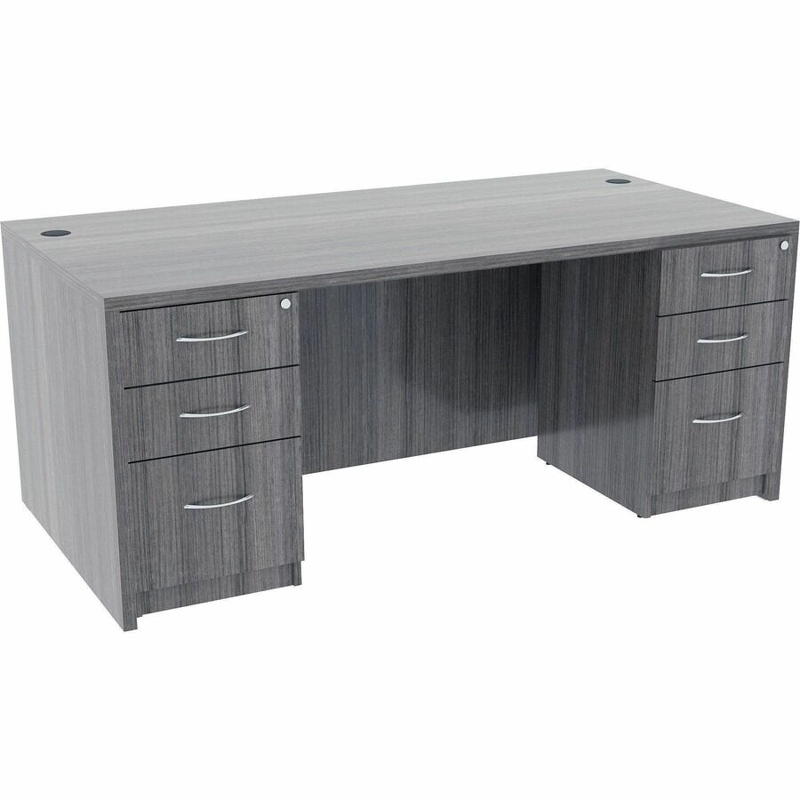 Image of Lorell Pedestal,B/B/F,Unfin Top,16"x22"x28-1/4",Weathered Charcoal
