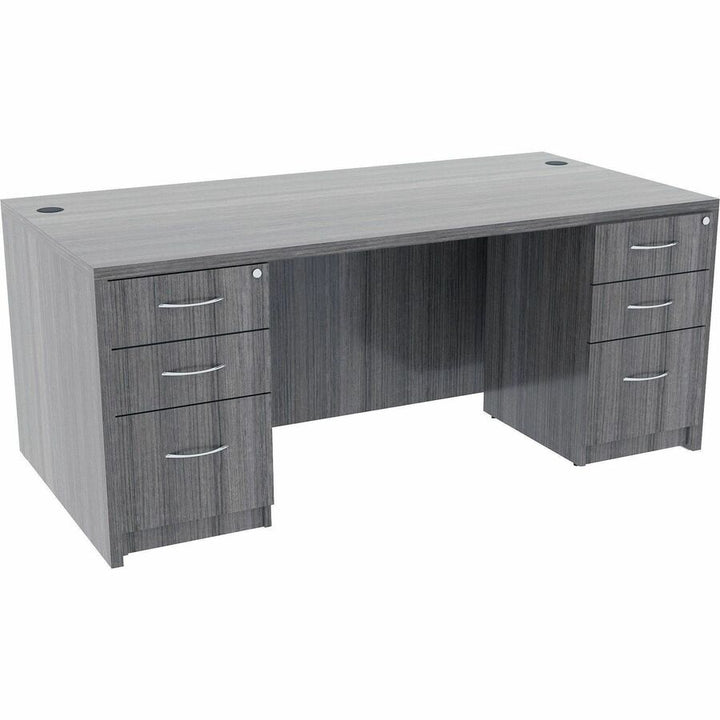 Image of Lorell Pedestal,B/B/F,Unfin Top,16"x22"x28-1/4",Weathered Charcoal