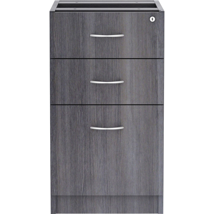 Image of Lorell Pedestal,B/B/F,Unfin Top,16"x22"x28-1/4",Weathered Charcoal