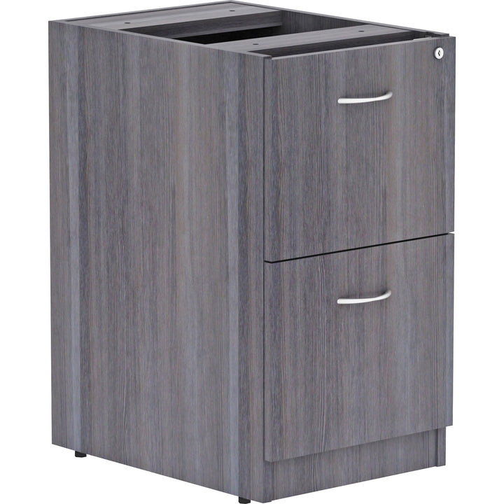 Image of Lorell Pedestal,F/F,Unfin Top,16"x22"x28-1/4",Weathered Charcoal