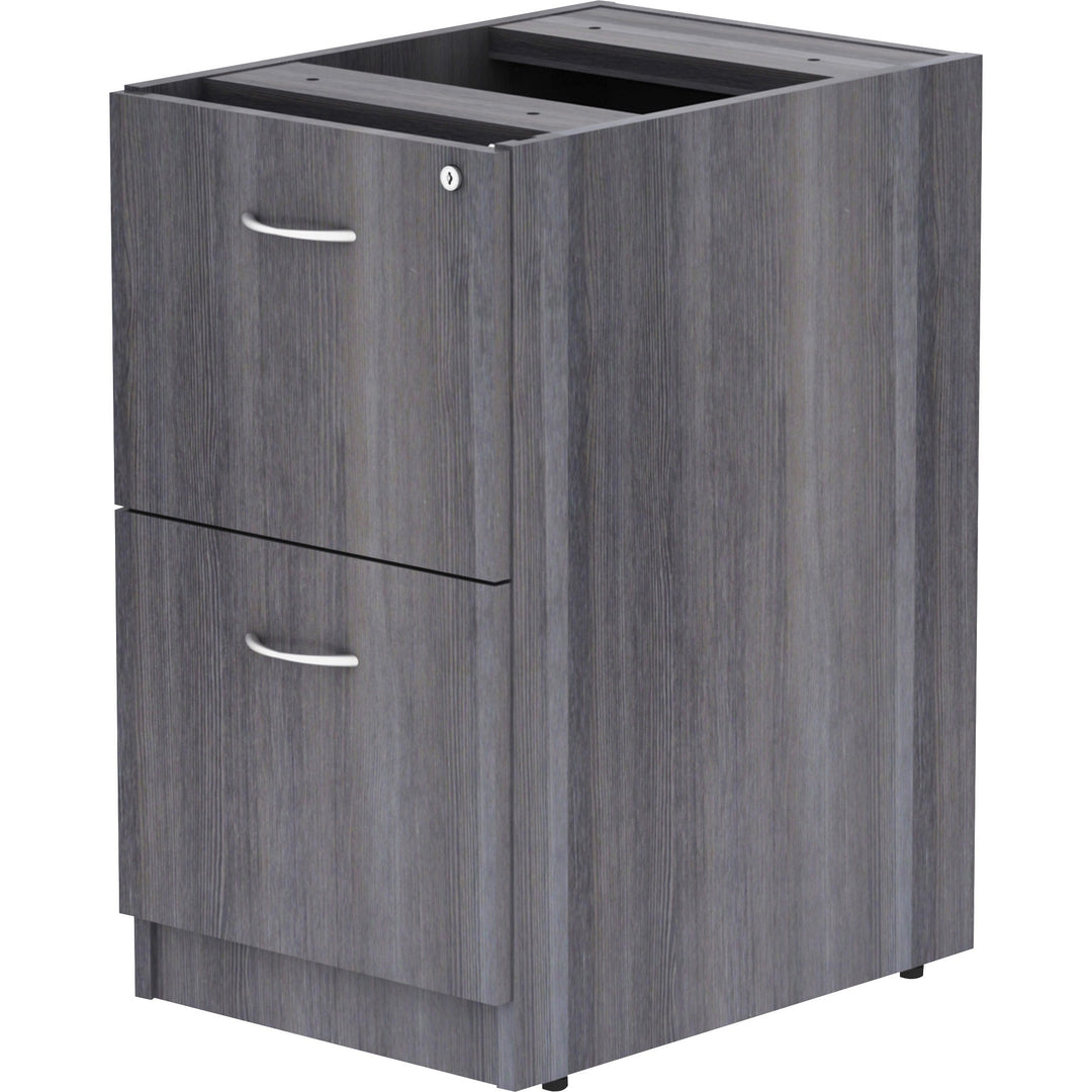 Image of Lorell Pedestal,F/F,Unfin Top,16"x22"x28-1/4",Weathered Charcoal