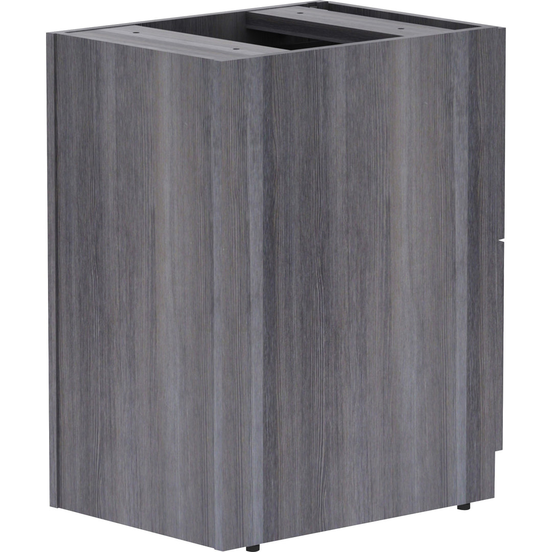 Image of Lorell Pedestal,F/F,Unfin Top,16"x22"x28-1/4",Weathered Charcoal