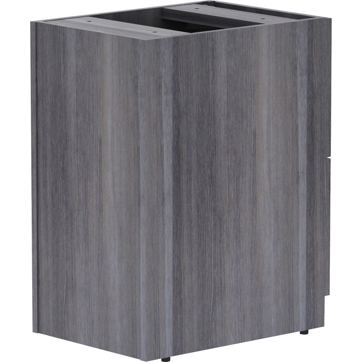 Image of Lorell Pedestal,F/F,Unfin Top,16"x22"x28-1/4",Weathered Charcoal