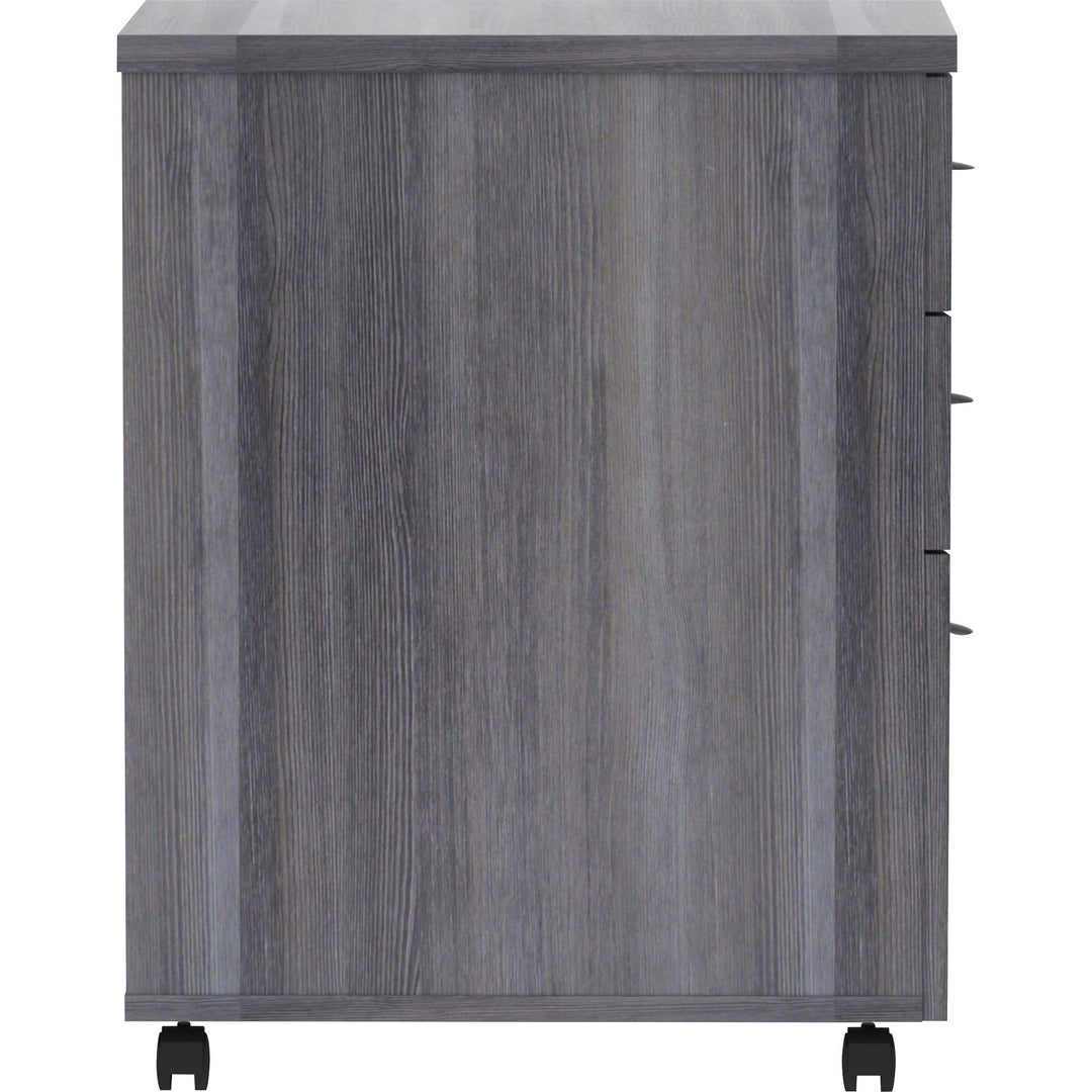 Image of Lorell Pedestal, Mobile, B/B/F, 16"x22"x28-1/4", Weathered Charcoal