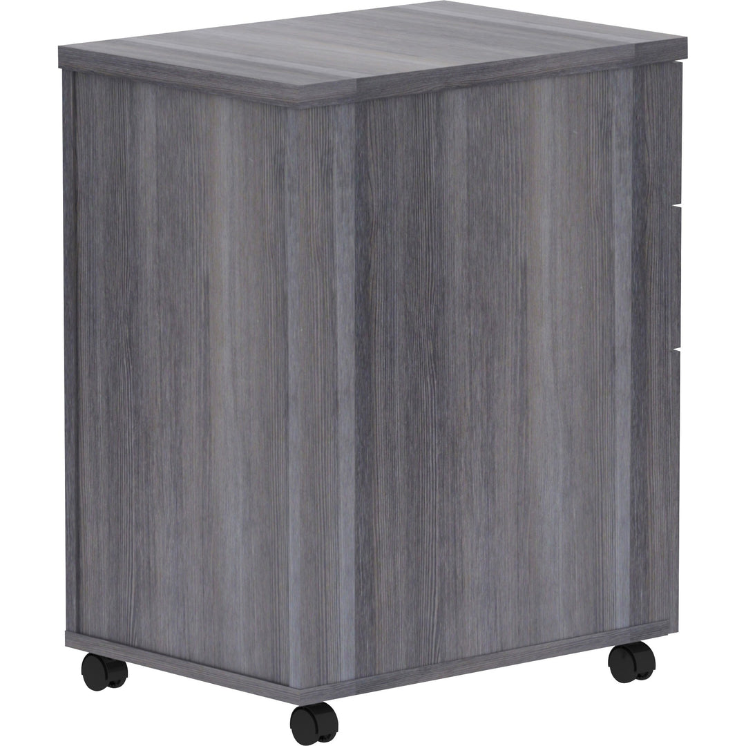 Image of Lorell Pedestal, Mobile, B/B/F, 16"x22"x28-1/4", Weathered Charcoal