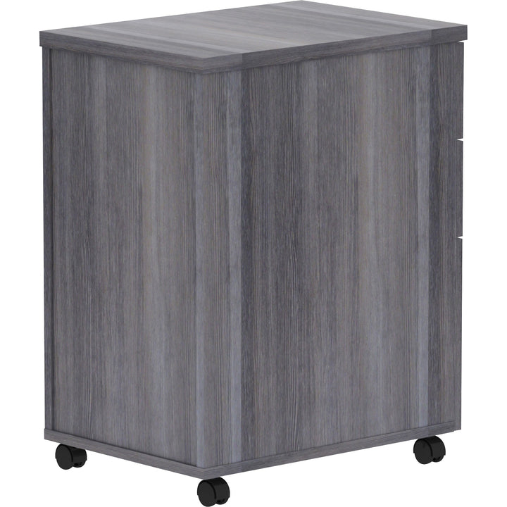 Image of Lorell Pedestal, Mobile, B/B/F, 16"x22"x28-1/4", Weathered Charcoal