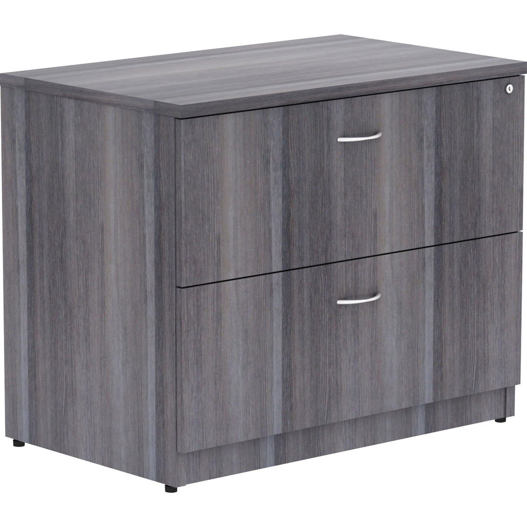 Image of Lorell Lateral File, Anti-tip, 35"x22"x29-1/2", Weathered Charcoal
