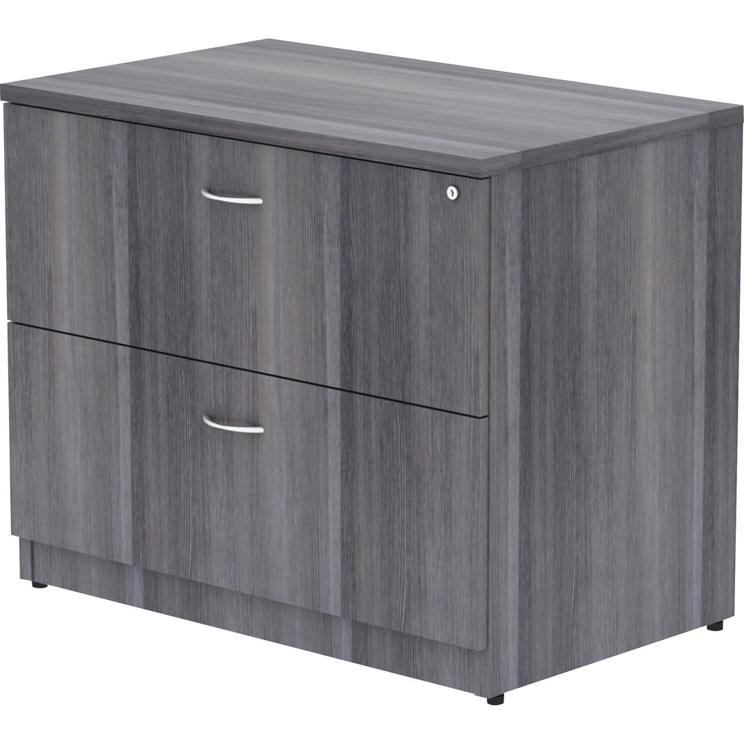 Image of Lorell Lateral File, Anti-tip, 35"x22"x29-1/2", Weathered Charcoal