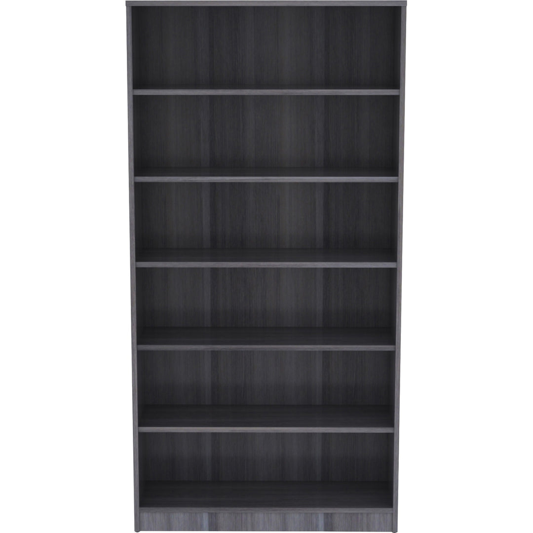 Image of Lorell Bookcase, 6 Shelves, 36"x12"x72", Weathered Charcoal