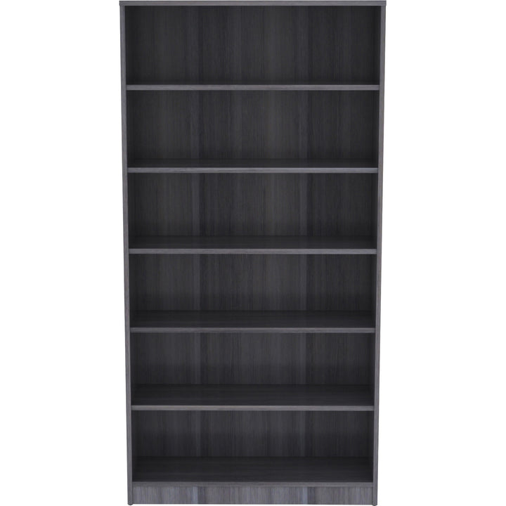 Image of Lorell Bookcase, 6 Shelves, 36"x12"x72", Weathered Charcoal