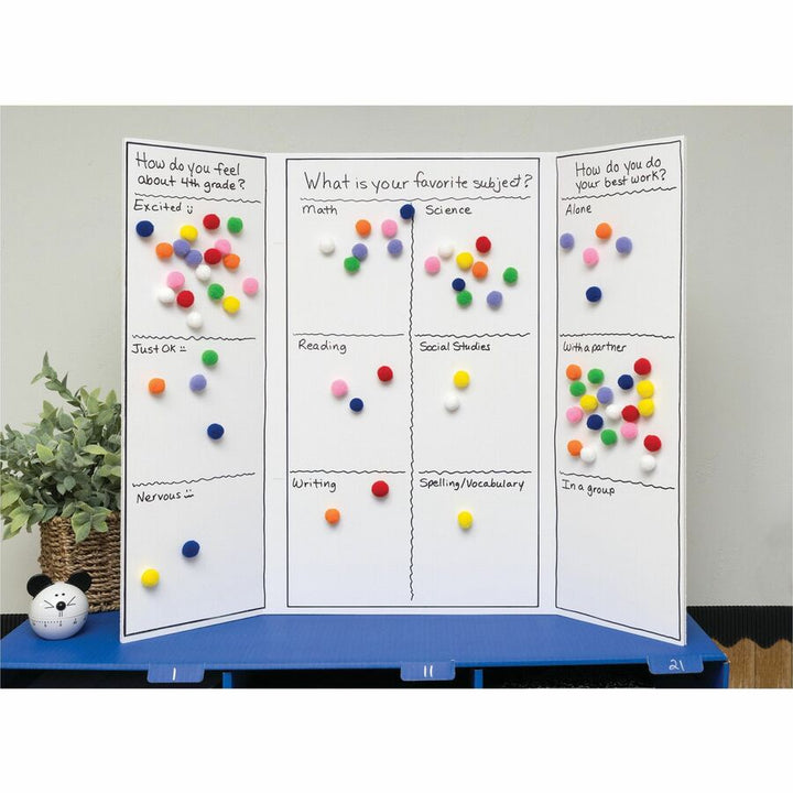 Image of Pacon® Pom Pons, 1-1/2"Wx9-1/4"Lx11-3/4"H, 240/PK, Assorted