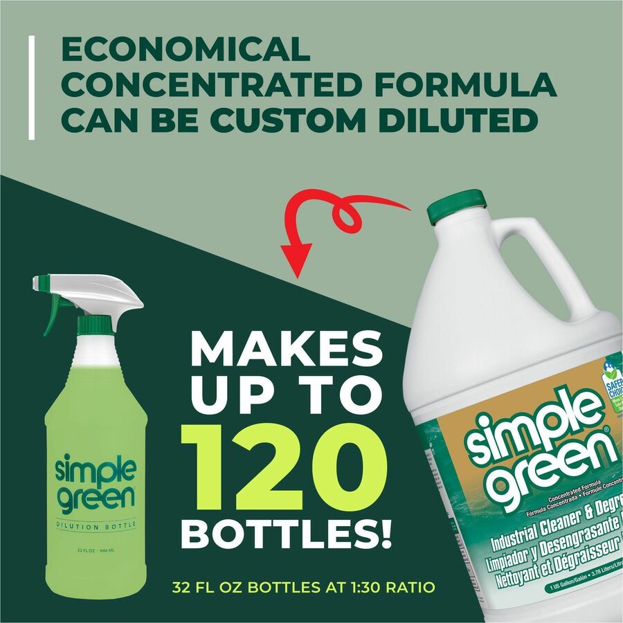 Image of Simple Green® Degreaser Cleaner, Deodorizer, 1 Gal Refill Bottle, 168/PL