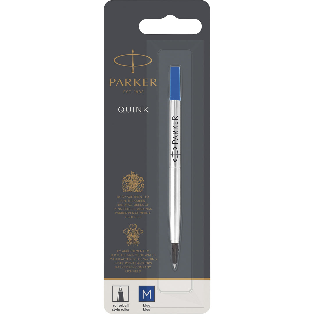 Image of Parker 1950324 Rollerball Pen Refill, 0.50 mm , Medium Point, Blue Ink, 1 Each