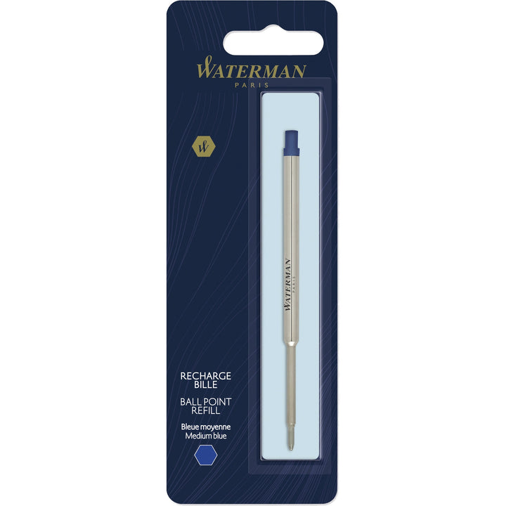 Image of Waterman S0944490 Ballpoint Pen Refill, Medium Point, Blue Ink, 1 Each