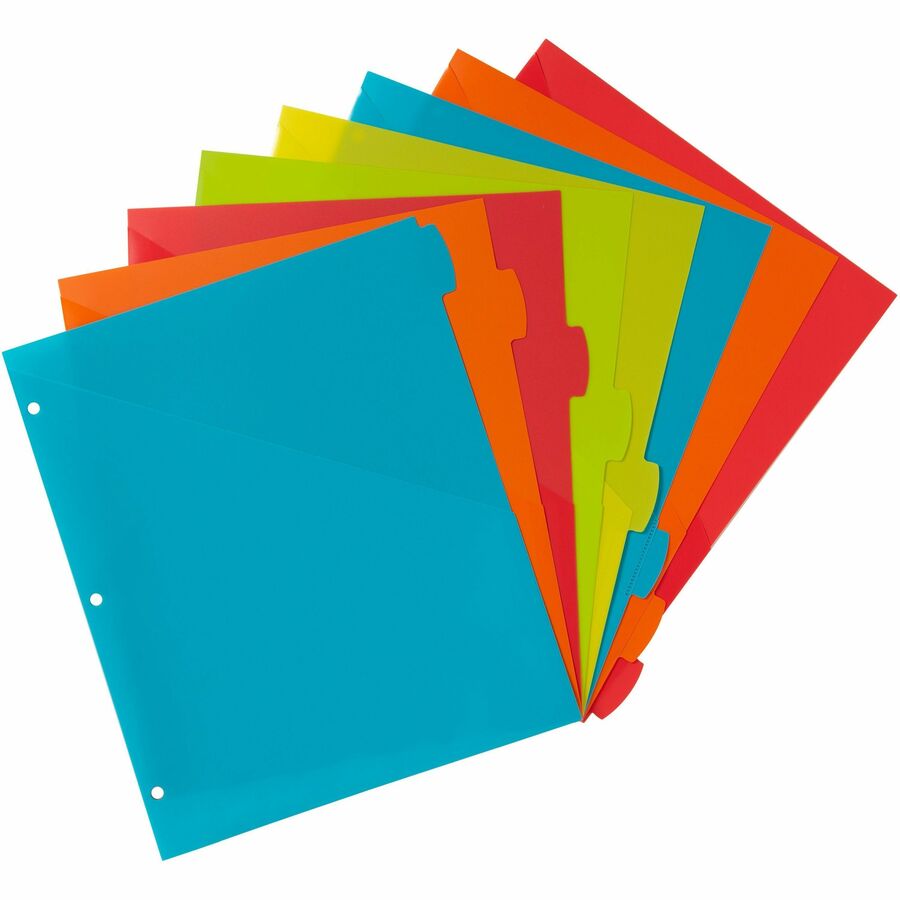 Image of Avery® Write-On Dividers w/Pocket,8-Tab,9-1/4"x11-1/8",Bright AST