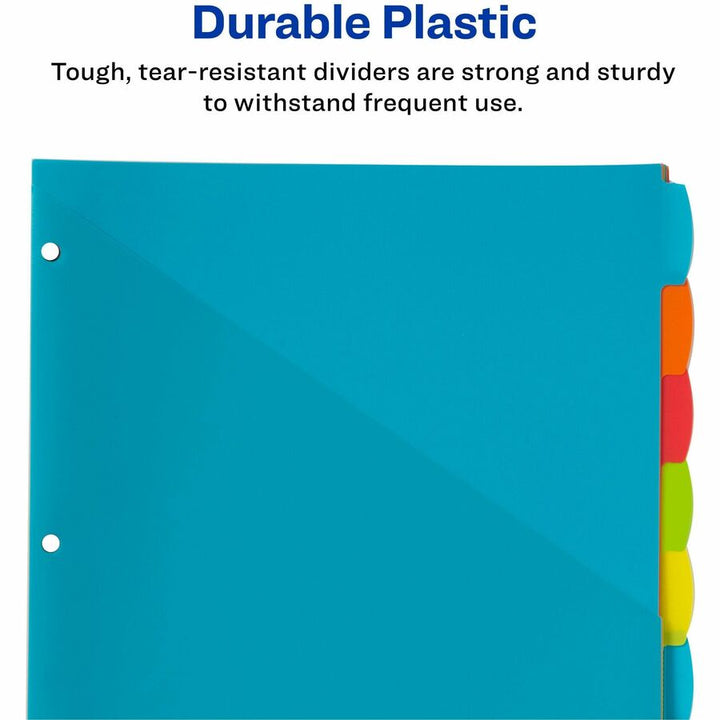 Image of Avery® Write-On Dividers w/Pocket,8-Tab,9-1/4"x11-1/8",Bright AST