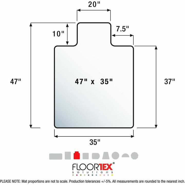 Image of Floortex® Chairmat,Polycarbonate,f/Hard Floors,35"x47",CL