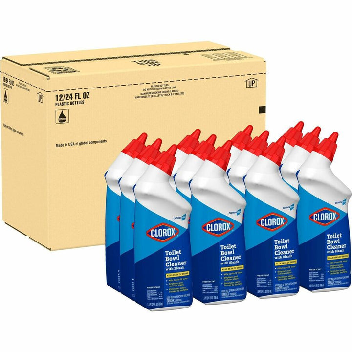 Image of Clorox® ToiletBowlCleaner,Bleach,24oz,12/CT,30CT/BD,2BD/PL,FrshScnt