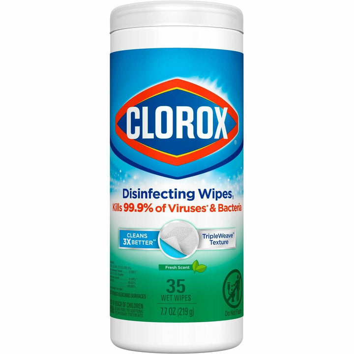 Image of Clorox® DisinfectingWipes,Fresh Scent,35/Canister,12EA/CT,35CT/BD,WE