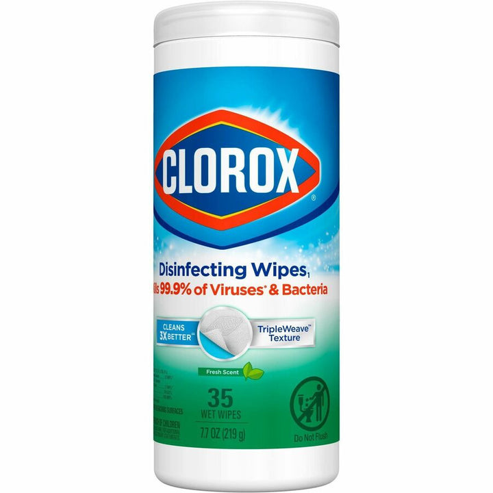 Image of Clorox® DisinfectingWipes,Fresh Scent,35/Canister,12EA/CT,35CT/BD,WE