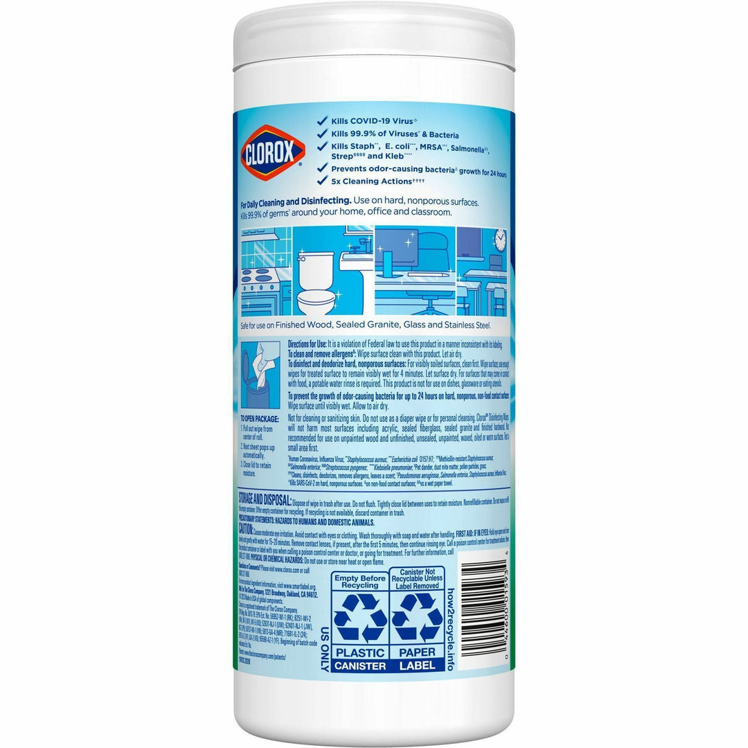 Image of Clorox® DisinfectingWipes,Fresh Scent,35/Canister,12EA/CT,35CT/BD,WE