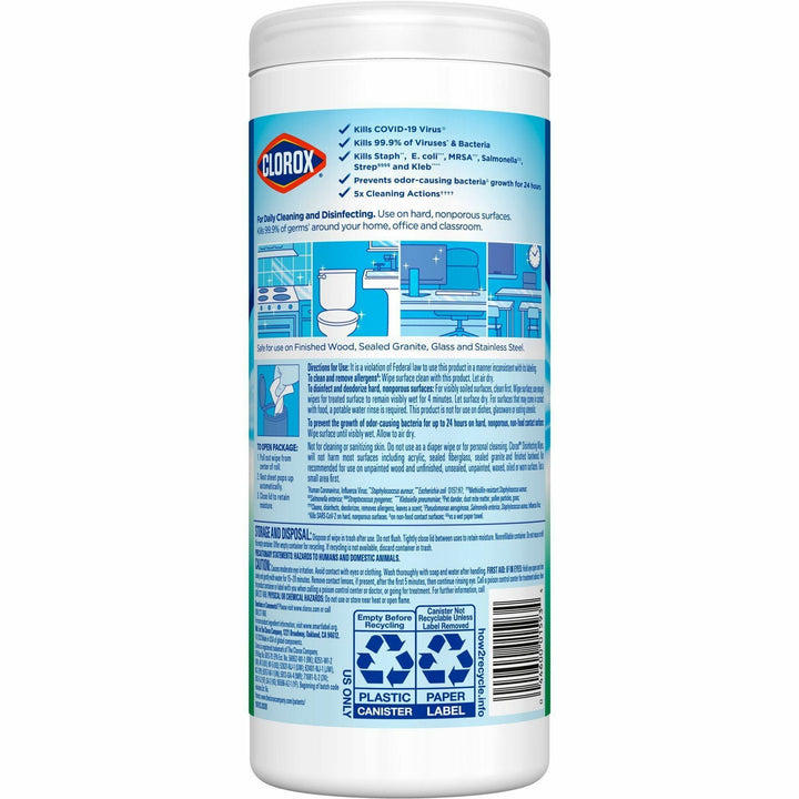 Image of Clorox® DisinfectingWipes,Fresh Scent,35/Canister,12EA/CT,35CT/BD,WE