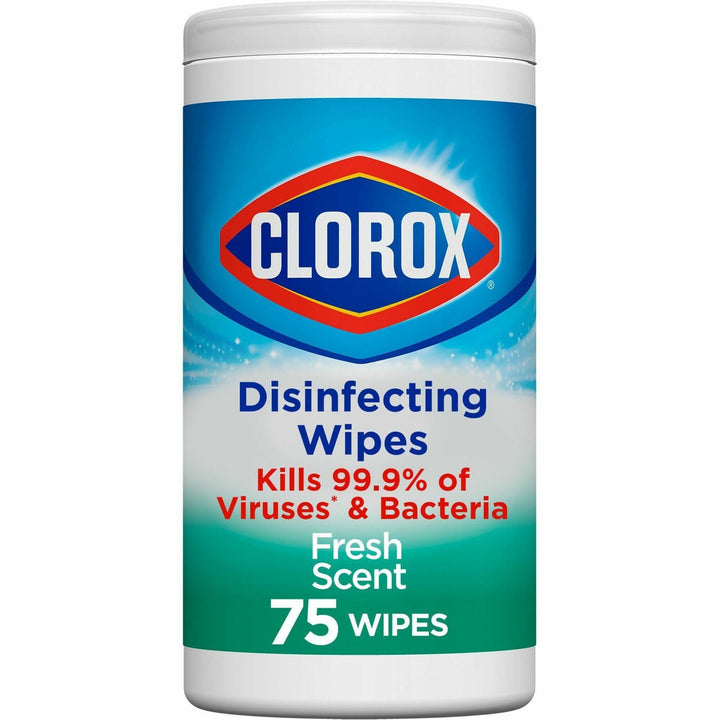 Image of Clorox® Disinfecting Wipes, Fresh Scent,75/Canister,6/CT,40CT/BD, WE