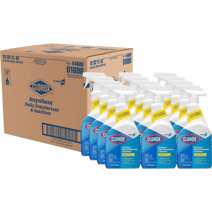 Image of Clorox® Sanitizing/CleanerSpray,f/HardSurfaces,32oz, 12/CT,18CT/BD