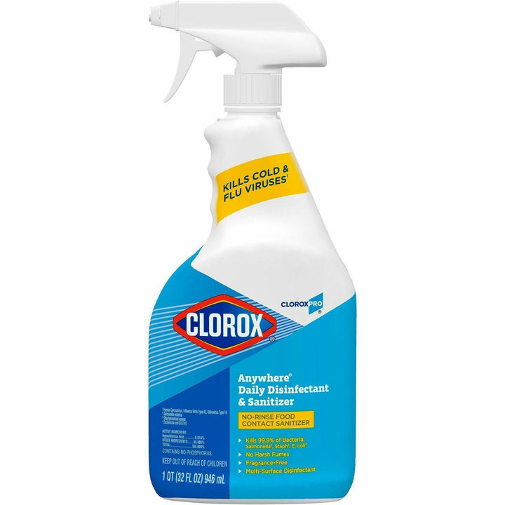 Image of Clorox® Sanitizing/CleanerSpray,f/HardSurfaces,32oz, 12/CT,18CT/BD