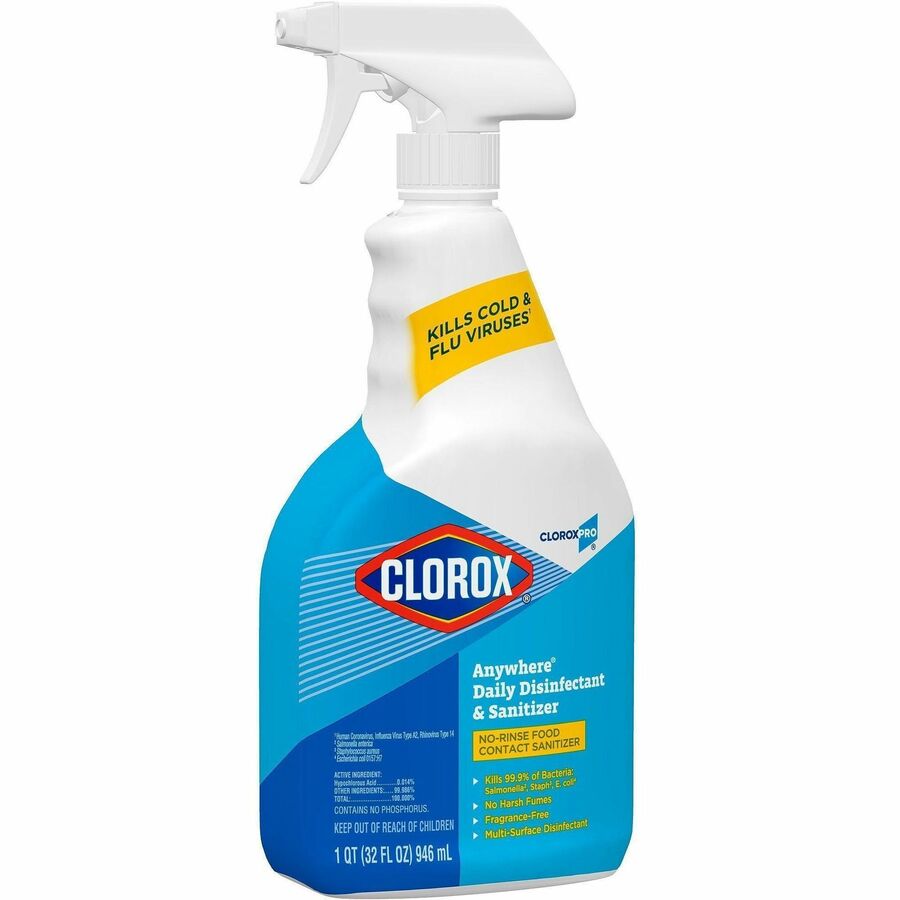 Image of Clorox® Sanitizing/CleanerSpray,f/HardSurfaces,32oz, 12/CT,18CT/BD
