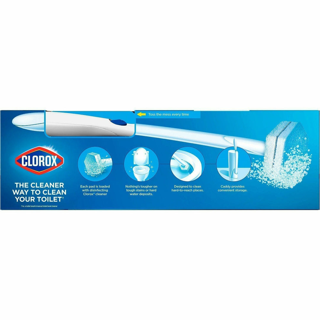 Image of Clorox® ToiletWandStarterKit,6 DisposableHeads,6KT/CT,18CT/BD,BE/WE