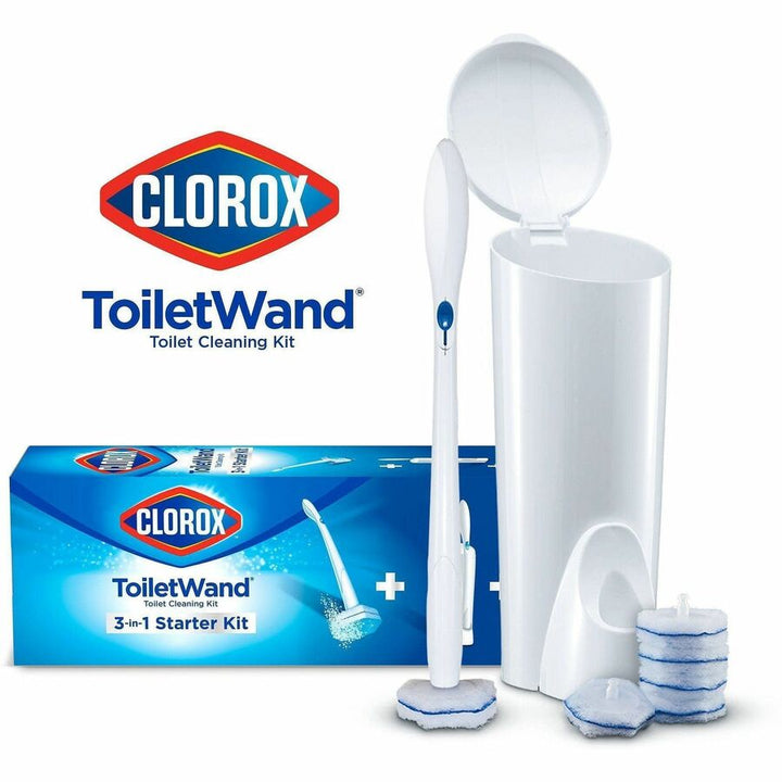 Image of Clorox® ToiletWandStarterKit,6 DisposableHeads,6KT/CT,18CT/BD,BE/WE