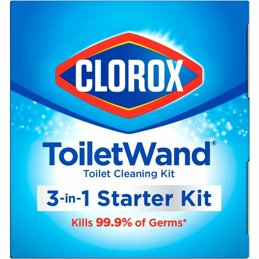 Image of Clorox® ToiletWandStarterKit,6 DisposableHeads,6KT/CT,18CT/BD,BE/WE