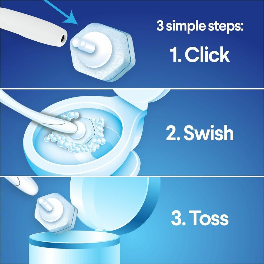Image of Clorox® ToiletWandStarterKit,6 DisposableHeads,6KT/CT,18CT/BD,BE/WE