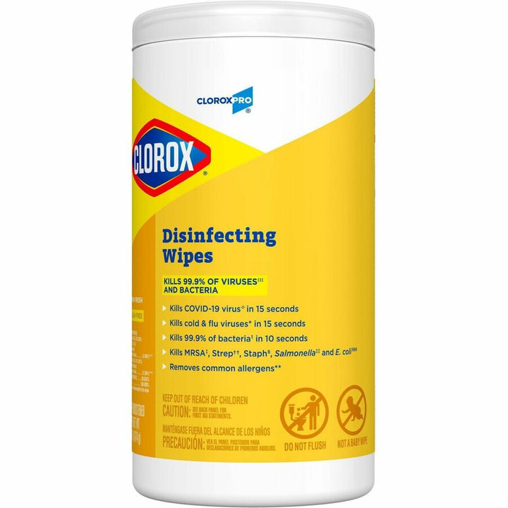 Image of Clorox® DisinfectingWipes,LemonScent,75/Canister,6 EA/CT,40CT/BD, WE