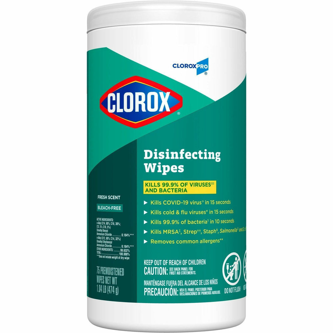 Image of Clorox® Disinfecting Wipes,Industrial,Frsh Scent,75 Wipes,480/PL, WE