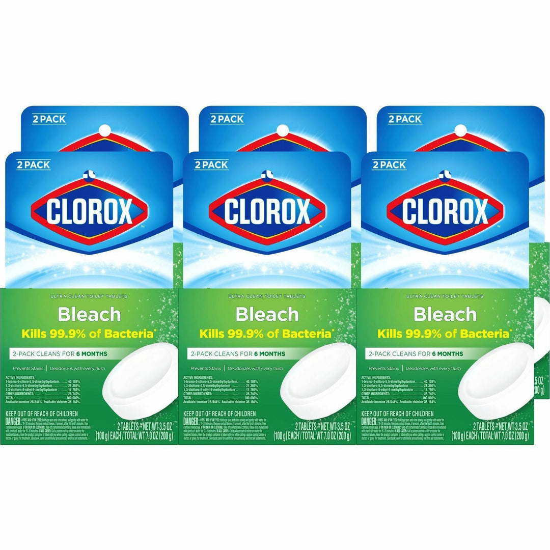Image of Clorox® Toilet Bowl Cleaner Tablets,Bleach,3.5oz,6 EA/CT,70CT/BD, WE
