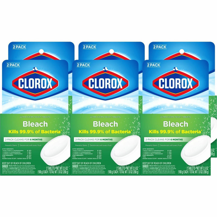 Image of Clorox® Toilet Bowl Cleaner Tablets,Bleach,3.5oz,6 EA/CT,70CT/BD, WE
