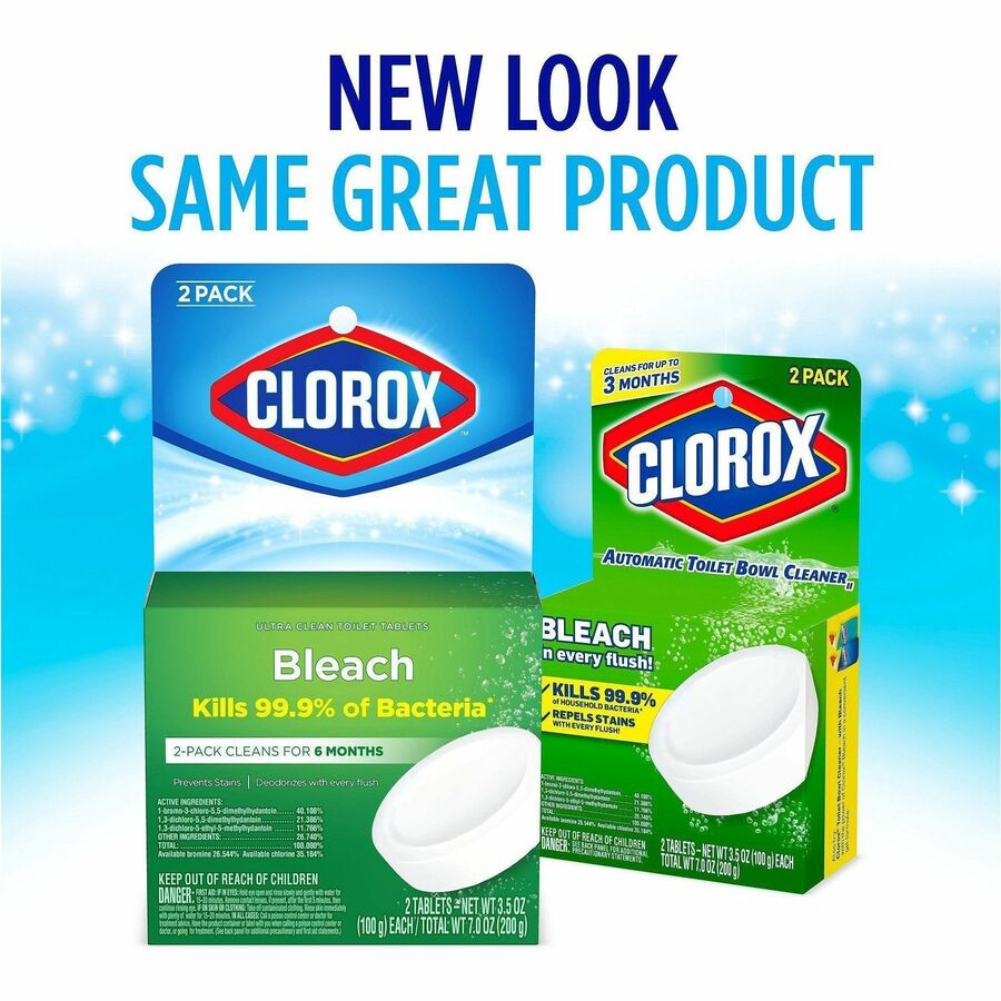Image of Clorox® Toilet Bowl Cleaner Tablets,Bleach,3.5oz,6 EA/CT,70CT/BD, WE