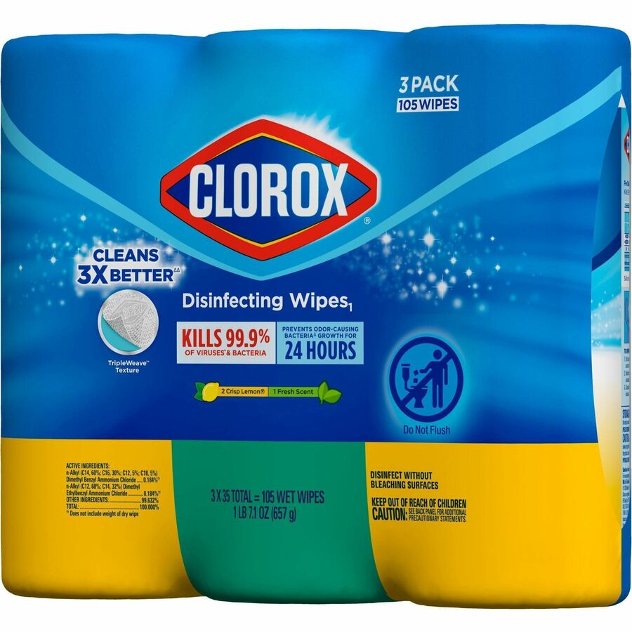 Image of Clorox® Disinfecting Wipes, 35 Wipes/BT, 675 BT/PL, AST Scent