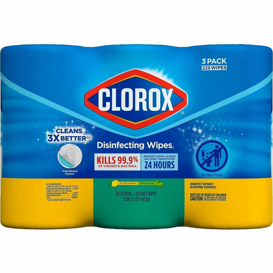 Image of Clorox® Disinfecting Wipes,Bleach-free,75/Canister,3/PK,4PK/CT,WE
