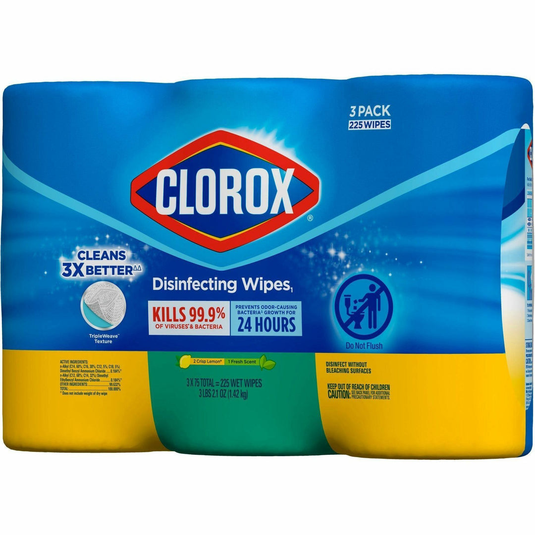 Image of Clorox® Disinfecting Wipes,Bleach-free,75/Canister,3/PK,4PK/CT,WE