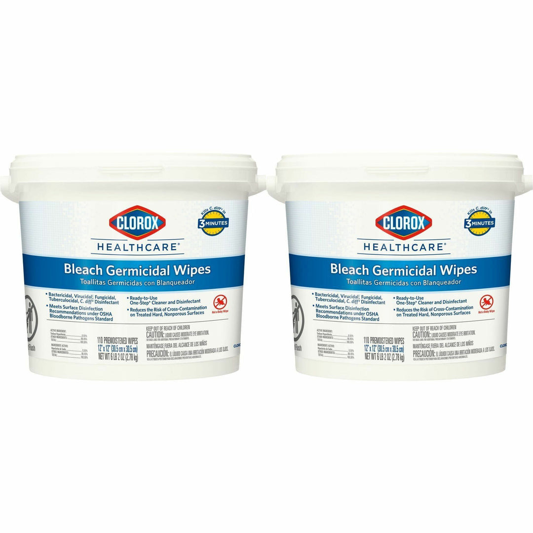 Image of Clorox® Germicidal Wipes, Clorox, 110/Canister,2EA/CT,25CT/BD,WE