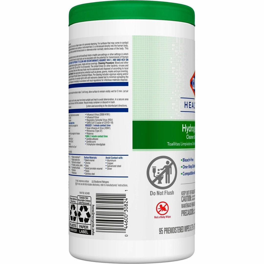 Image of Clorox® Disinfecting Wipes,w/Hydrogen Peroxide,95 Wipes,450/PL,WE