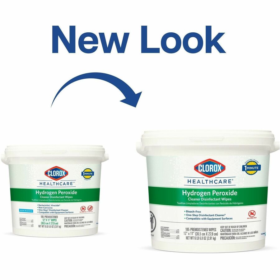 Image of Clorox® Disinfecting Wipes,w/Hydrogen Peroxide,185 Wipes,50/BD,WE