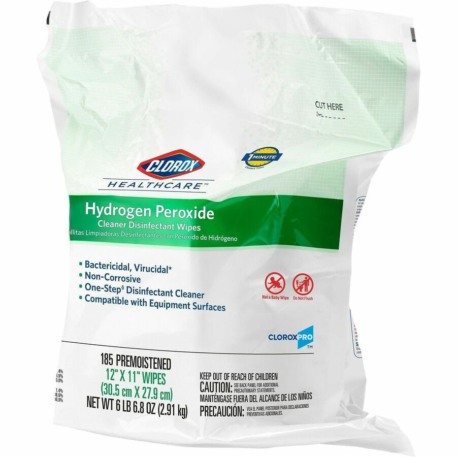 Image of Clorox® Disinfecting Wipes Refill,w/Hydrgn Perox,185 Wipes,100/BD,WE