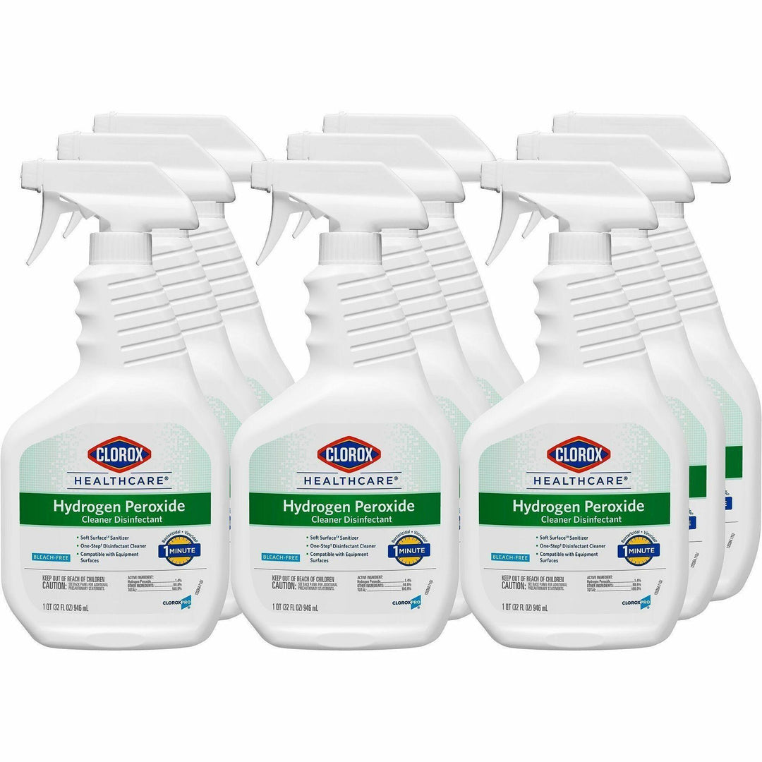 Image of Clorox® Disinfecting Cleaner, Hydrogen Peroxide, 32 oz, 9/CT, WE/GN