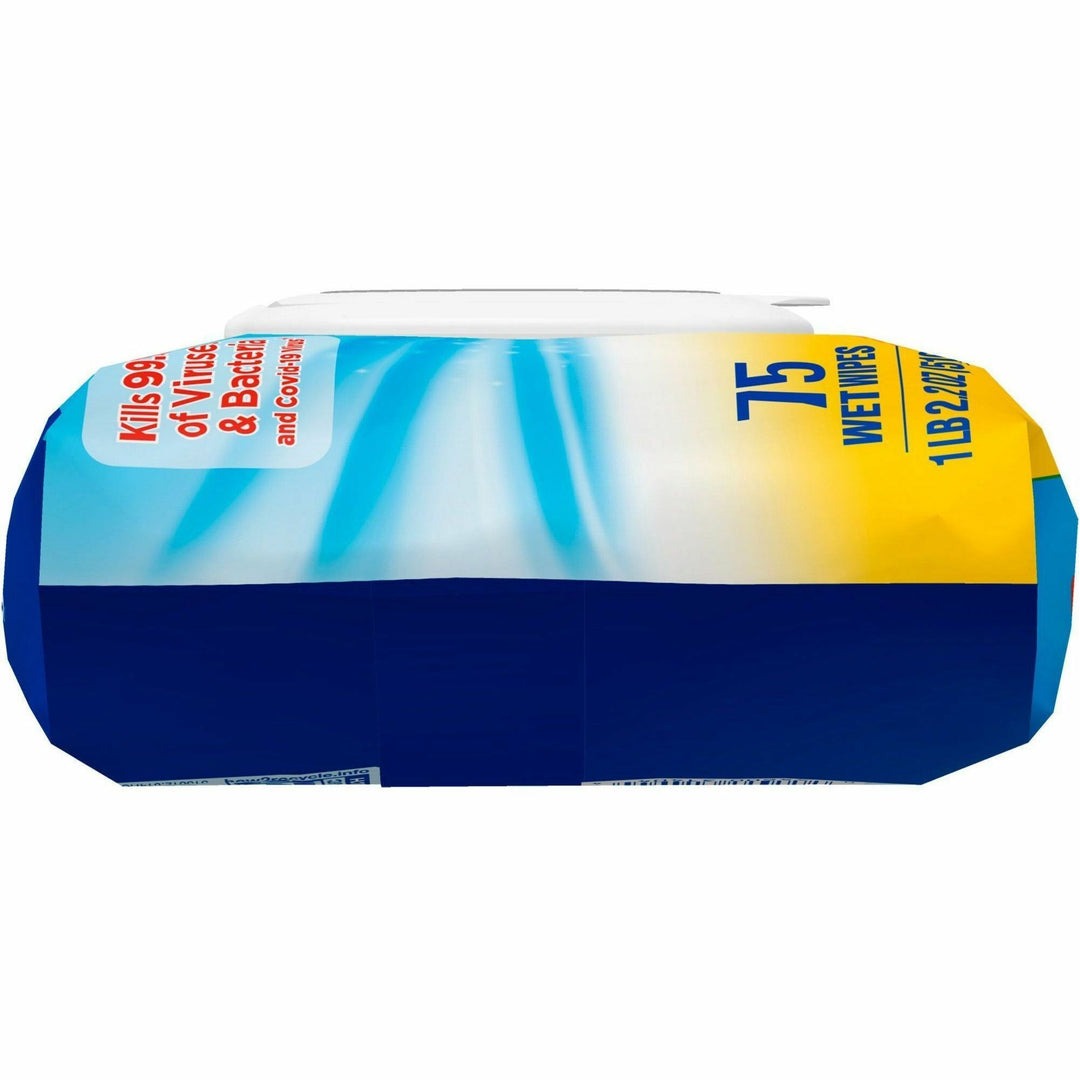 Image of Clorox® Disinfecting Wipes, Crisp Lemon, 75 Wipes, 6/CT, White