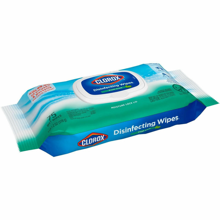 Image of Clorox® Disinfecting Wipes, Fresh Scent, 75 Wipes, 600/PL, White