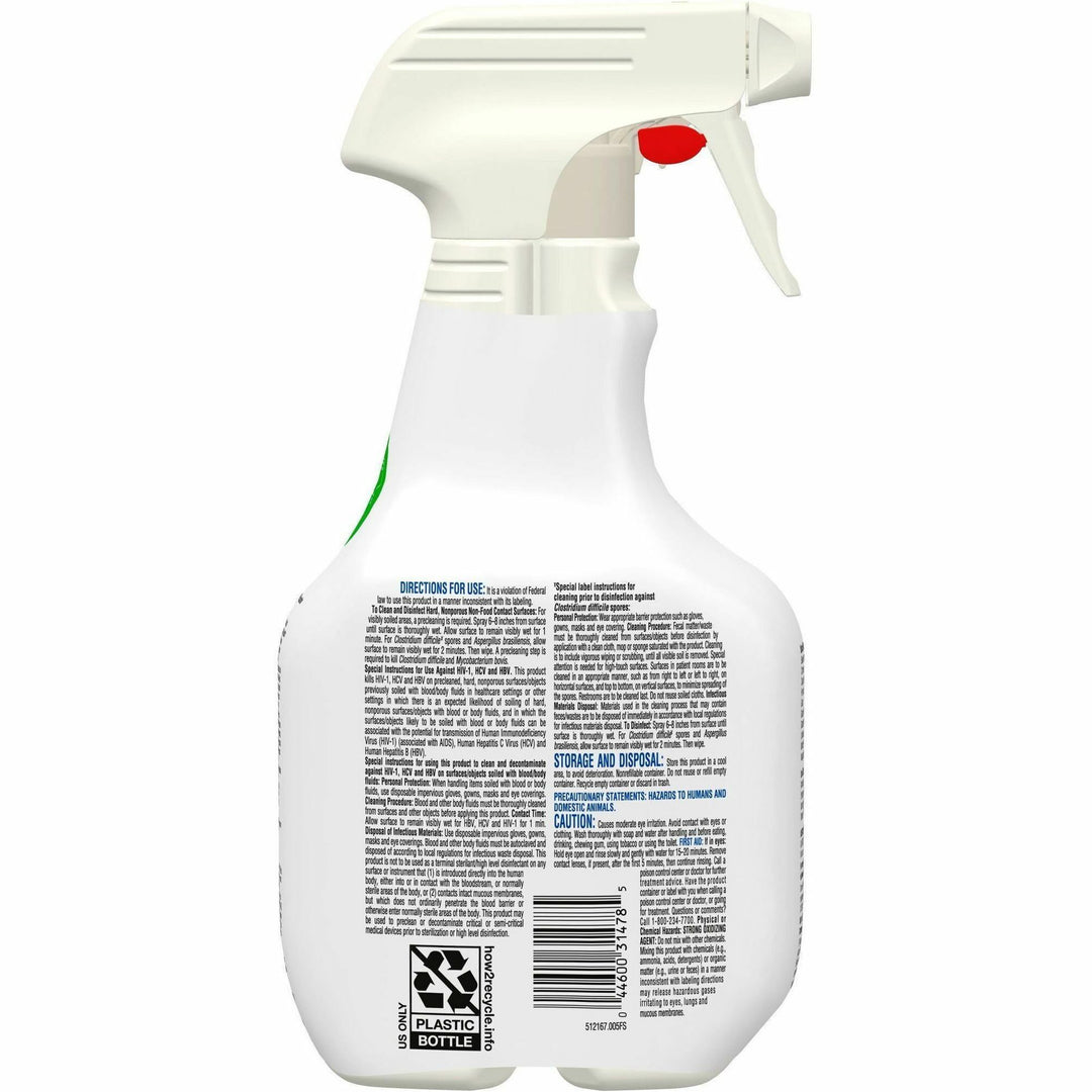 Image of Clorox® Disinfectant Cleaner, Fuzion, Low Odor, 32 oz, 216/BD